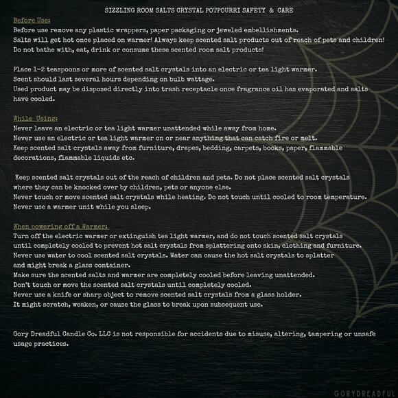 Vampire Kisses Sizzling Room Salt Potpourri: Damp Woods Pumpkin Patchouli Scent - Picture 10 of 10